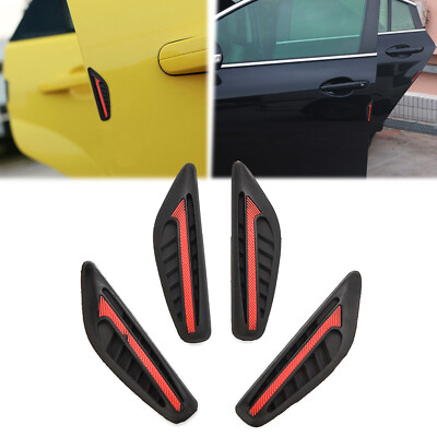 JDM Red Silicone Anti-Rub Car Door Edge Guard Rear View Mirror Protector Sticker