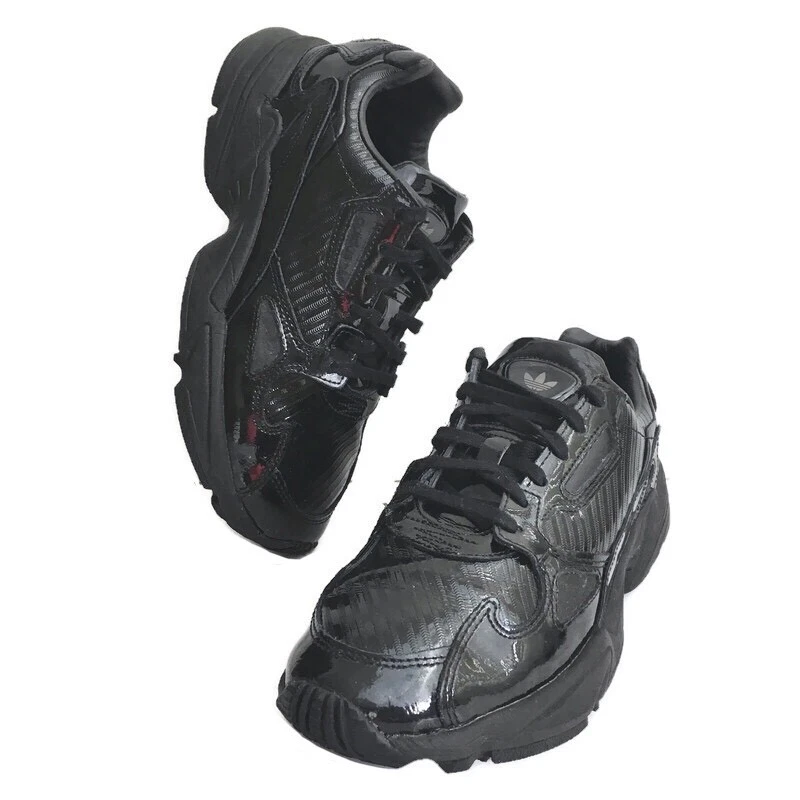Adidas falcon black patent cheap