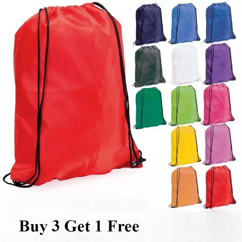 GETWAYSKY Drawstring Backpack Rucksack Bag For School Gym Sports PE Books Gym Dance Bag UK