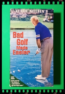 Leslie Nielsen's Bad Golf Made Easier VHS 1993 Video Tape Vintage Comedy RARE!