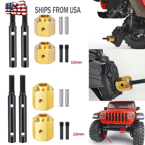 Albero Stub con adattatore esagonale esteso 10/13 mm per 1:10 RC assiale SCX10III AXI03007/6 - Foto 1 di 15