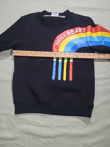 Yogi Bear Black Youth Sweatshirt Jellystone Park Size Y-m Cotton/poly Blend - Picture 3 of 4