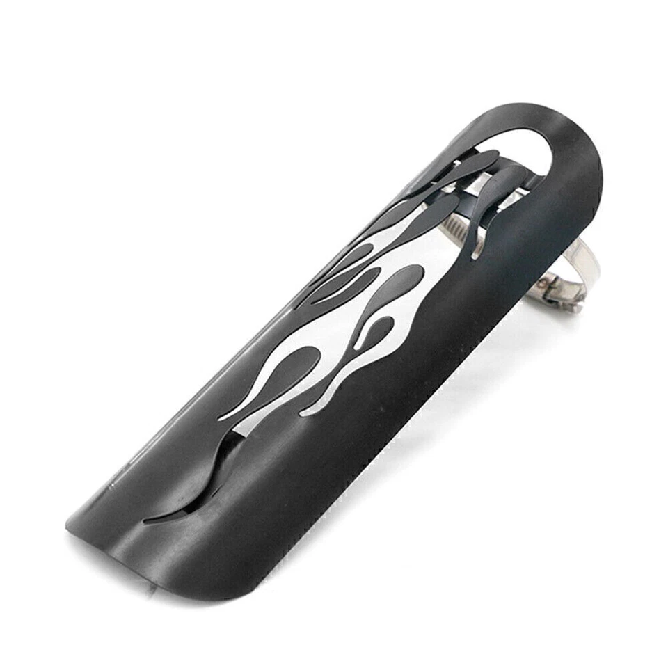 Tubo silenciador escape llama motocicleta protector térmico cubierta talón protector universal Foto 3 de 4