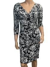 LAUREN RALPH LAUREN Dress Size 4 Black & White
