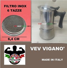 FILTRO 6 TAZZE INOX PER CAFFETTIERA VEV VIGANO' INTROVABILE 2023 4