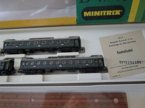 Vintage Minitrix Set seltene Spur N Modelleisenbahn Ein Zug Der Dreibiger Jahre D47/48 - Bild 4 von 5