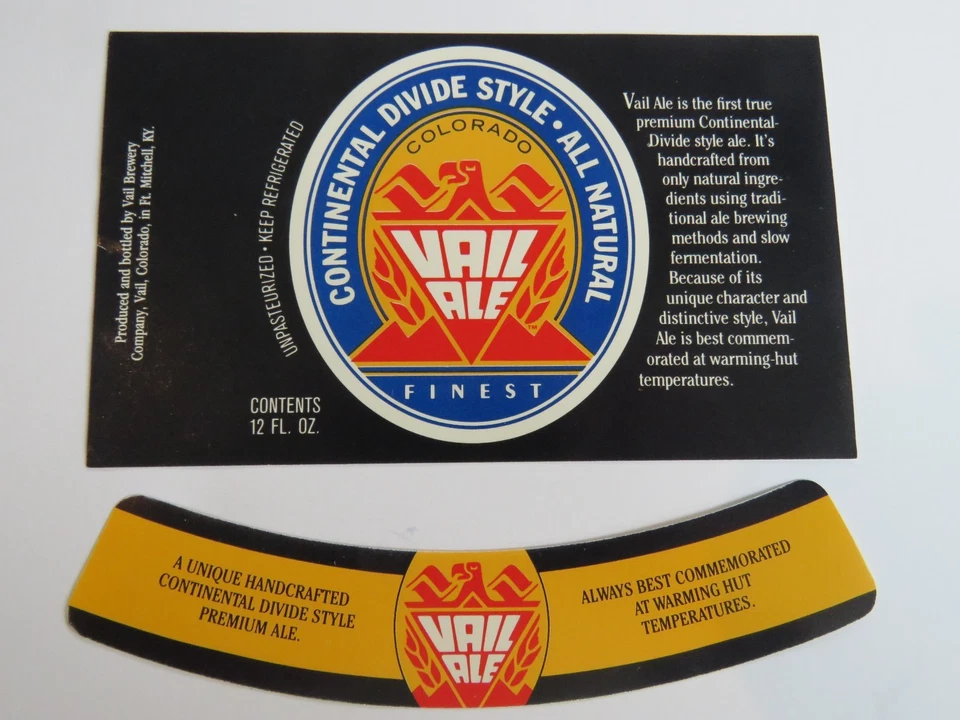 Bier Label: Vail Ale Gär Company Continental Geteilt Stil ~ Colorado - Bild 1 von 2