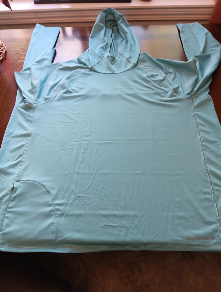 Cableas Womans Guide Wear Pullover Hoodie Aqua Turquoise Long Slv Coolcore Sz 2X - Image 4 of 4