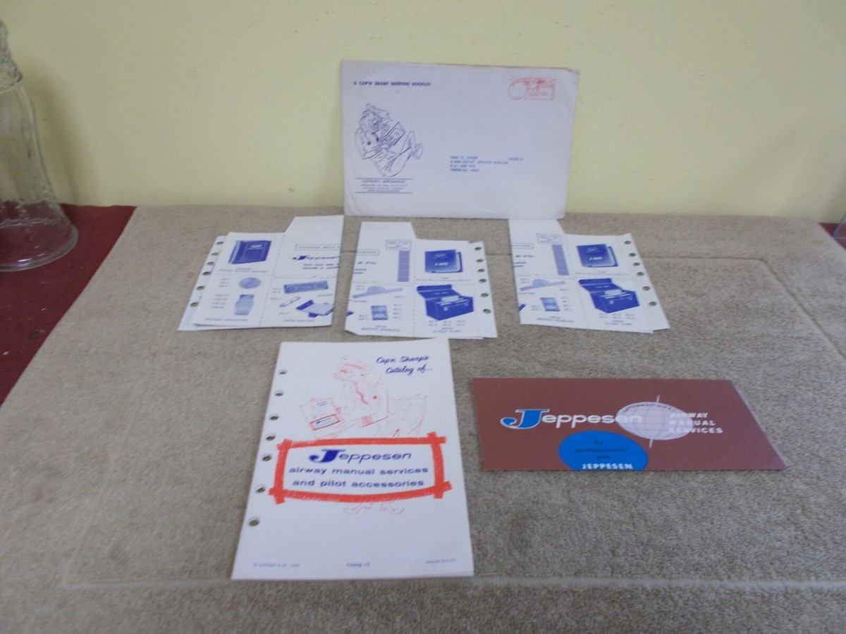VINTAGE 1962 JEPPESEN AIRWAY MANUAL BOOKLET PRICE LIST PILOT