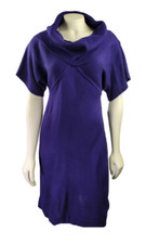 NWT STUDIO 1 Purple portrait ribbed neck women's Sweater Dress Size S Small