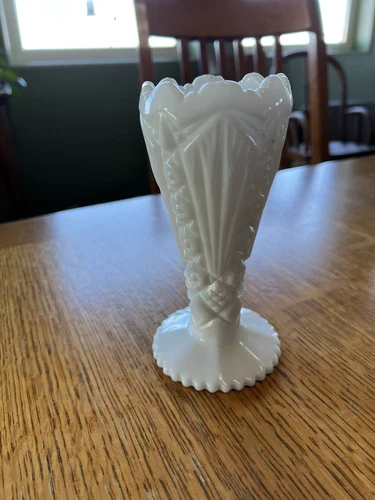 Vintage Imperial Glass bud vase 212 Milk Glass