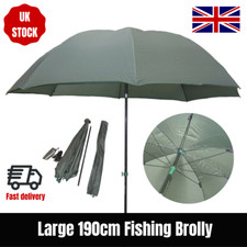 Fishing Umbrella Large Carp Angling Brolly Tilt Top Shelter 190 cm Sun Shade