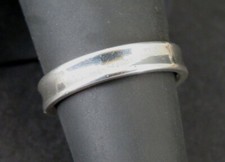 Ring Silver Band Simple Concave Design Sterling 925 Size 6.5 Ring