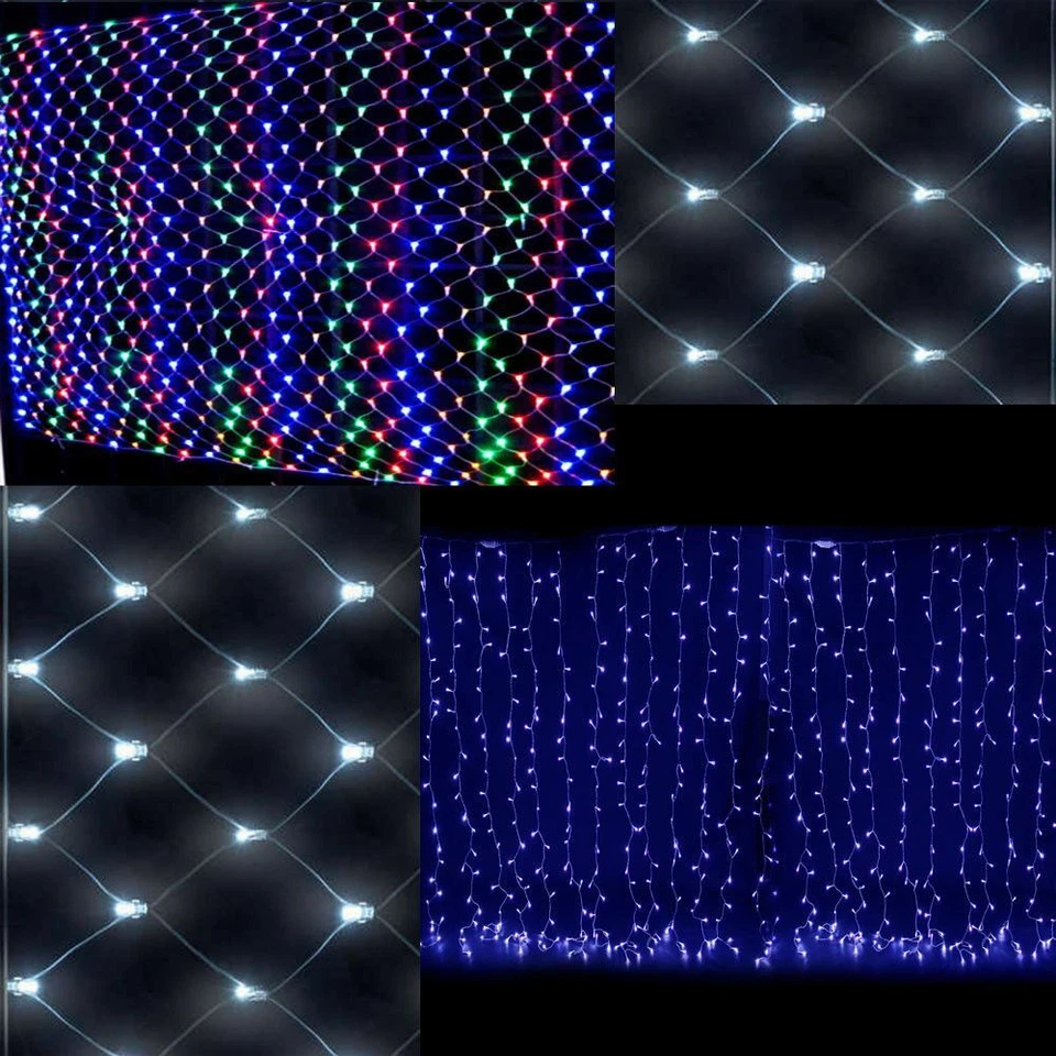 Coffre-Fort Voltage 120LED Filet Fairy Lumières 1.5x 2m pour Noël Mariage - Photo 1/4