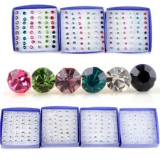 20 Pairs/Set Fashion Crystal Cute Ear Stud Earrings Women Jewelry New Year Gift.