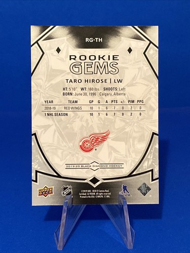 2019-20 Upper Deck Black Diamond Taro Hirose Rookie Gems Rookie Card /399 - Picture 2 of 2