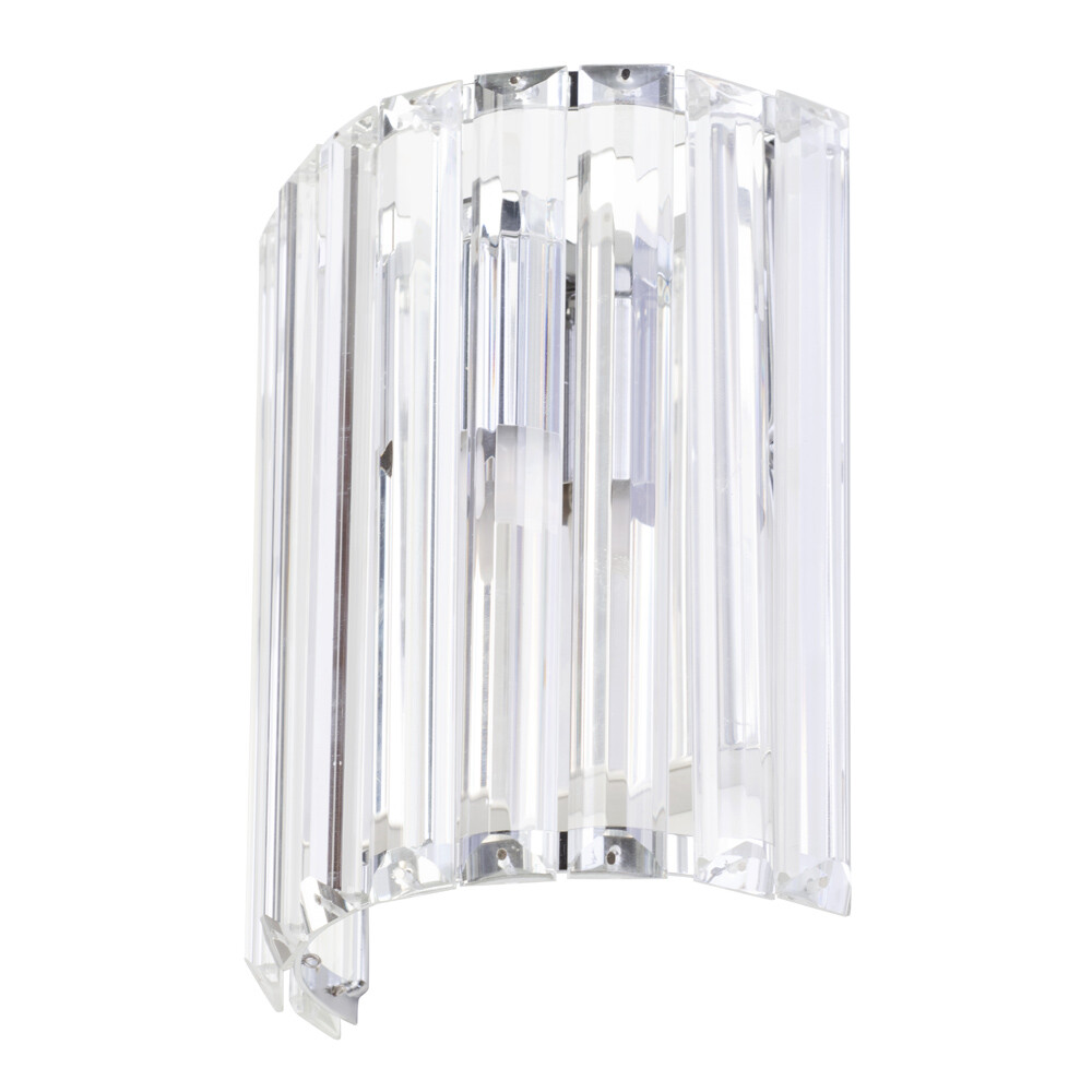 Litecraft Skydda Wall Light Bathroom IP44 Half Shade Fitting - Chrome Clearance