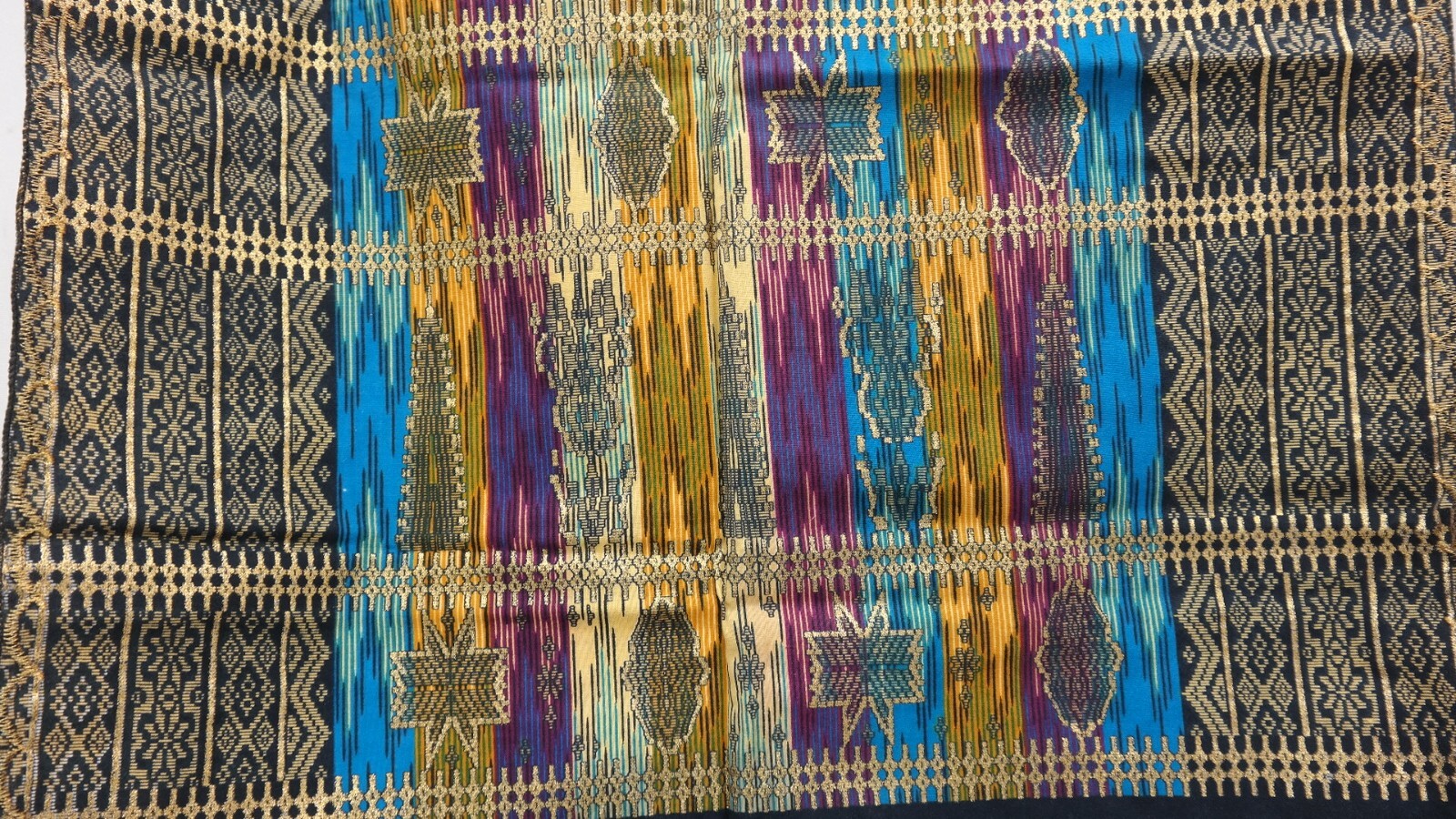 Geometric Pattern Scarf Shawl Wrap Multicolor 72"… - image 4