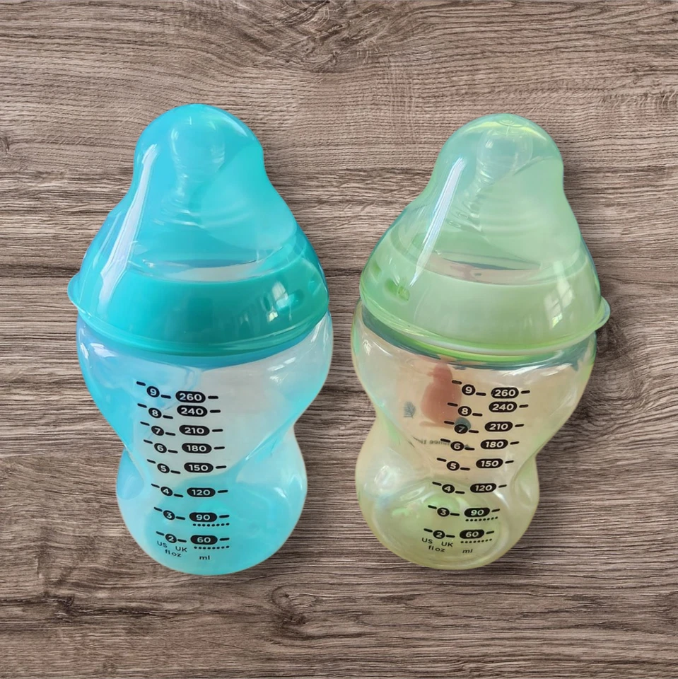Tommee Tippee 9oz Botella 2 Piezas con Pezones de Repuesto de Silicona Como Tomo B-5 Foto 2 de 2
