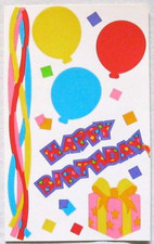 Mrs Grossman 4x6 inch 'Birthday' Sticker Sheet Ships Free