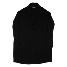 Vince Overcoat Knit Jacket Black Womens Xs