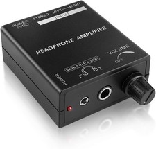 Portable Headphone Amplifier Stereo Amp Volume Control Audio