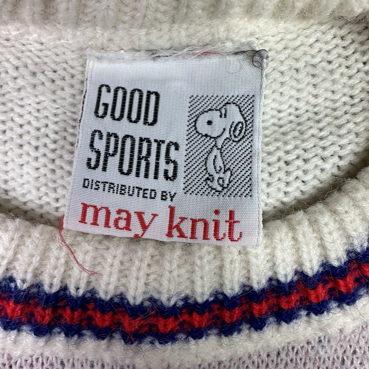 Vintage Good Sports Snoopy Sweater May Knit Pullover Toddler (See