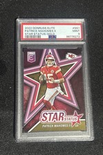 2022 Donruss Elite Patrick Mahomes Star Status Gold /5 PSA 9 Pop 2