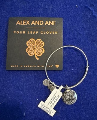Alex and Ani Original Four Leaf Clover  New Silver