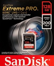 SanDisk Extreme PRO 128GB UHS-I U3 SDXC 200MB/s 4K Memory Card SDSDXXD-128G