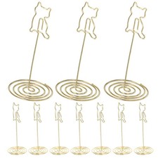 10 Pcs Wedding Table Number Holder Metal Card Holders Business Display Stand