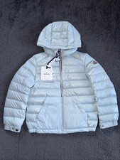 Junior Boys Moncler Puffer Jacket Coat Light Blue 10 Years RRP £480 NEW