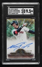 2014 Tribute to the Pastime Orange 10/40 Nomar Garciaparra SGC 9.5 Auto 13u1
