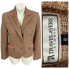 Travis Ayers Blazer Womens Sz 8 Brown Jacket Office Corpcore Career Boardroom