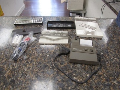 Sharp PC-1360 Pocket Computer + Sharp CE-126 Pocket Printer /Cassette Interface