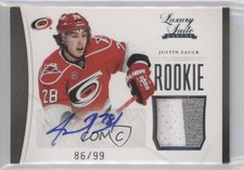 2011-12 Panini Rookie Anthology Luxury Suite 86/99 Justin Faulk #70 Auto 2d8