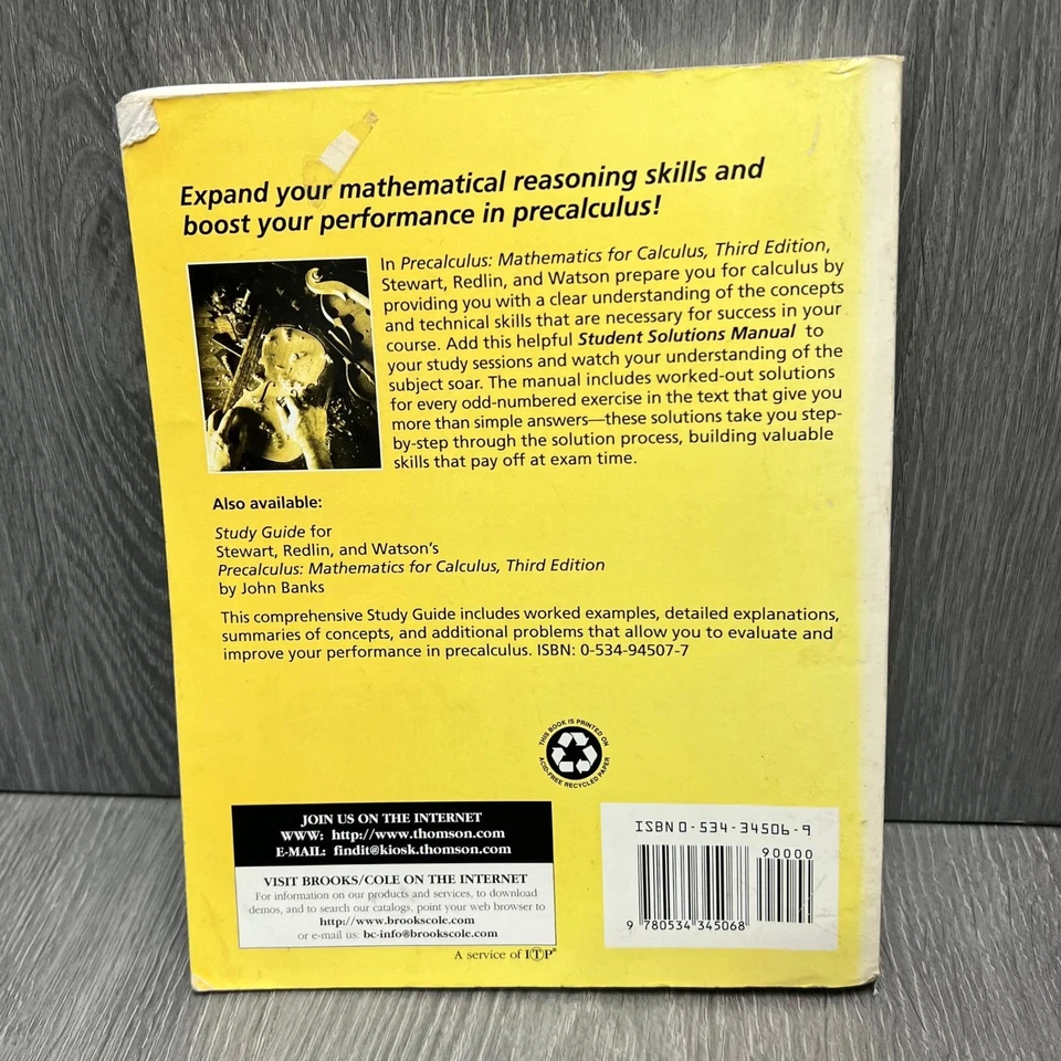 Student Solutions Manual Precalculus Mathematics for Calculus Third Edition - Image 2 of 4