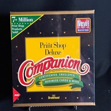 The Print Shop Deluxe Companion Macintosh SEALED Big Box Broderbund 1994 NOS Mac