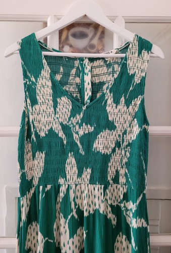 FAT FACE Aria Textured Leaves Green Midi Dress.Size UK 12/14 .RRP £69. *perfect* - Picture 10 of 22