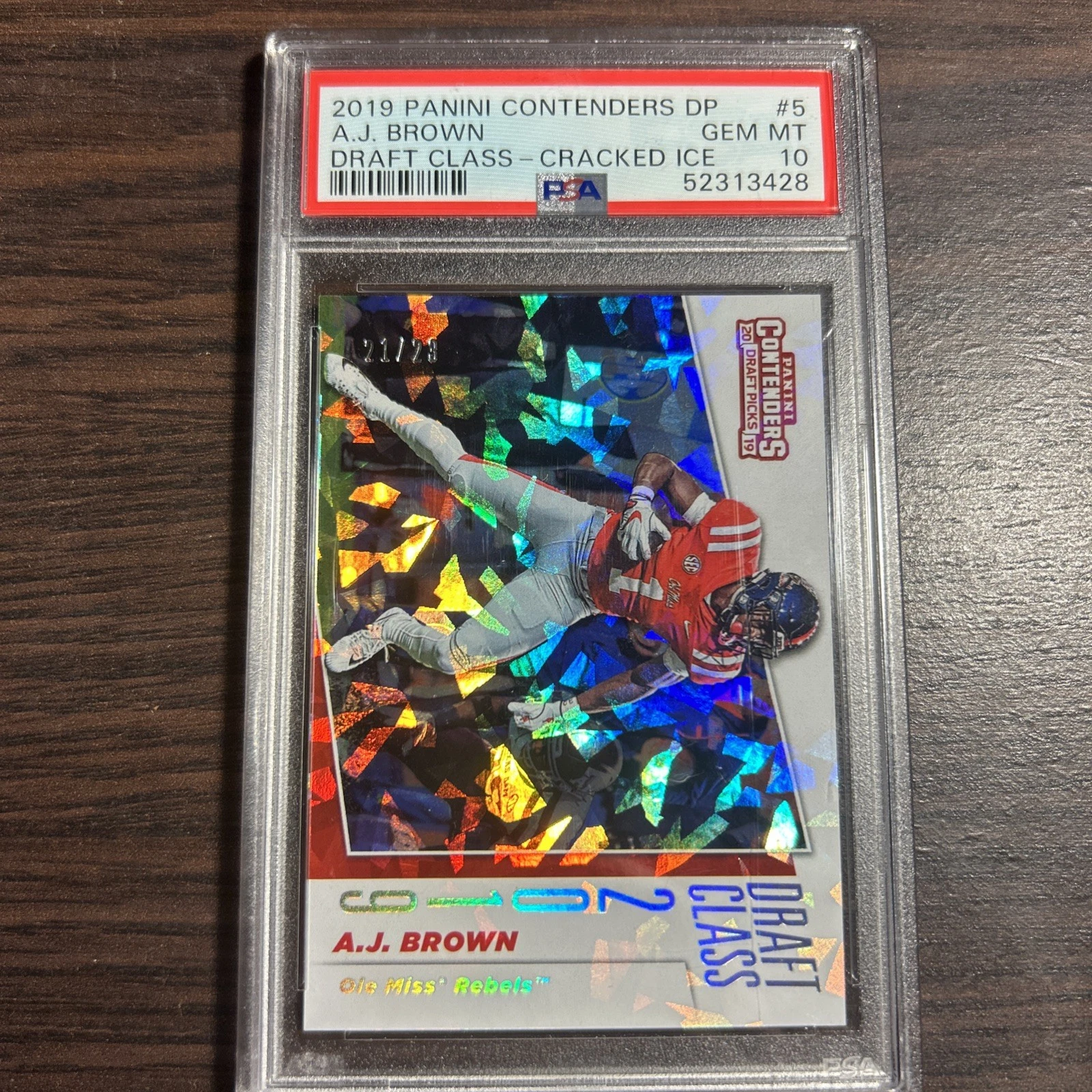 AJ Brown Panini Contenders Draft Picks Draft Class #5 Cracked Ice