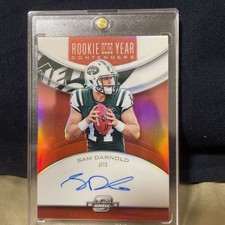 2018 Panini Contenders Optic Sam Darnold ROOKIE OF THE YEAR RED AUTO /99 RC SSP