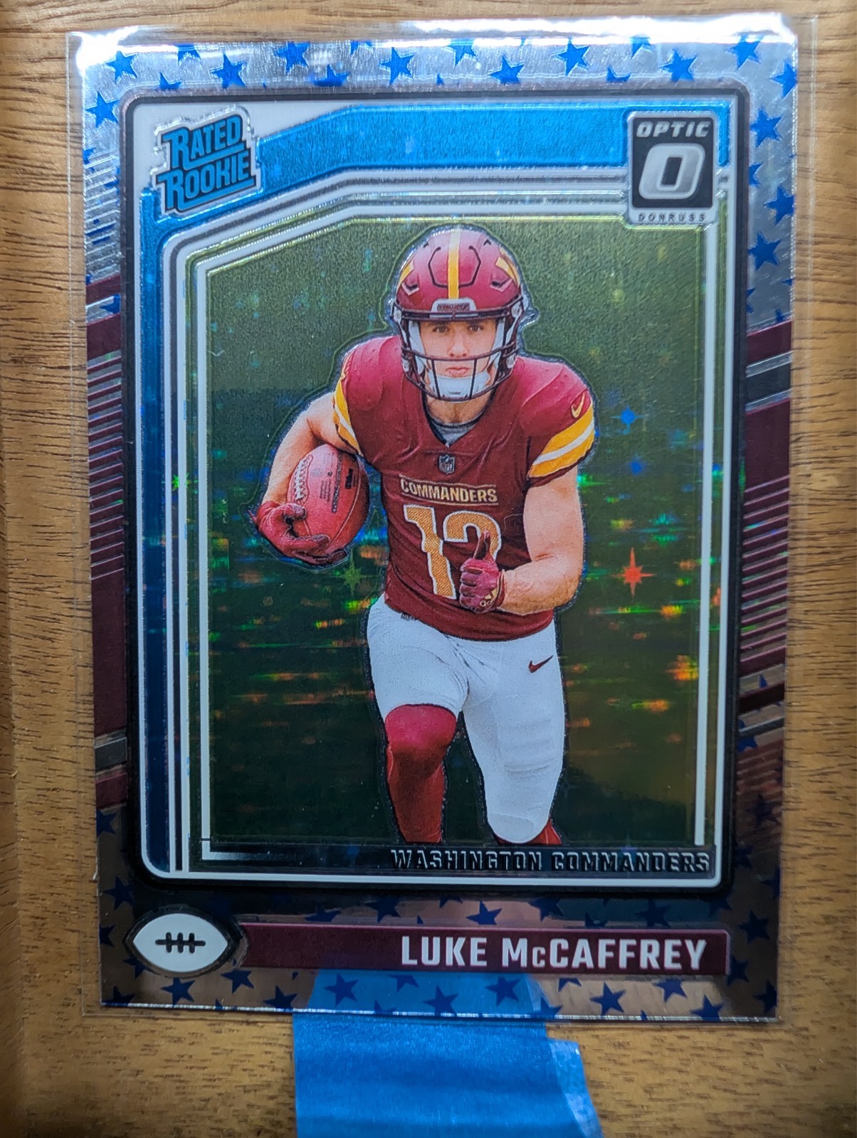2024 Panini Donruss Optic - Rated Rookie Luke McCaffrey #268 Stars Prizm (RC)