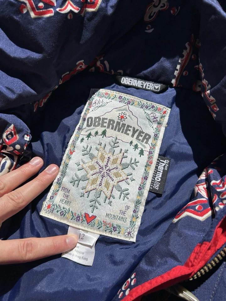 De Colección Obermeyer Años 80 90 Puff Abstracto Suroeste Nativo Esquí Nieve Pantalón Traje 12 Foto 2 de 4