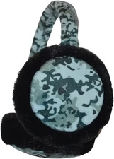 Green Camo Fluffy Ear Muffs for Men and Women, Fuzzy Adult Earmuffs,...