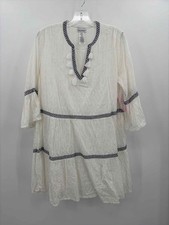 Pre-Owned Tommy Bahama White Size Medium Shift Knee Length Long Sleeve Dress