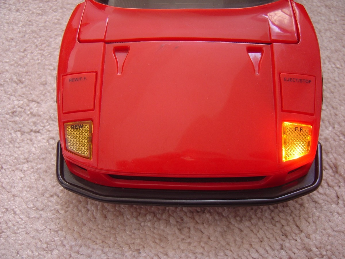 VINTAGE RED FERRARI VHS TAPE REWINDER VIDEO CASSETTE - For Parts