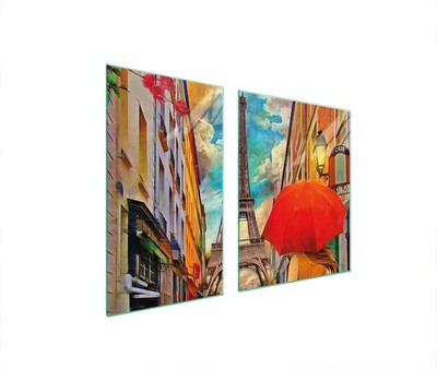 Glasplatte und Schneidebrett 100x52 PARIS