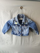 Disney GAP Belle Denim Jacket Toddler 18-24M Princess Floral Embroidery Jacket