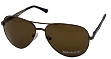 Timberland Brown Mens Metal Aviator Sunglass, Brown Lens TB7172 50E