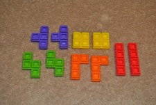 Tetris Tower 3D Game Parts Ten Shape Pieces 2004 Radica